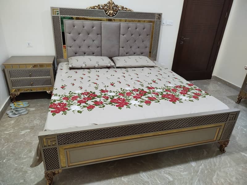 king size bed\double bed\wooden bed\Poshish bed\luxury bed/bed set 1