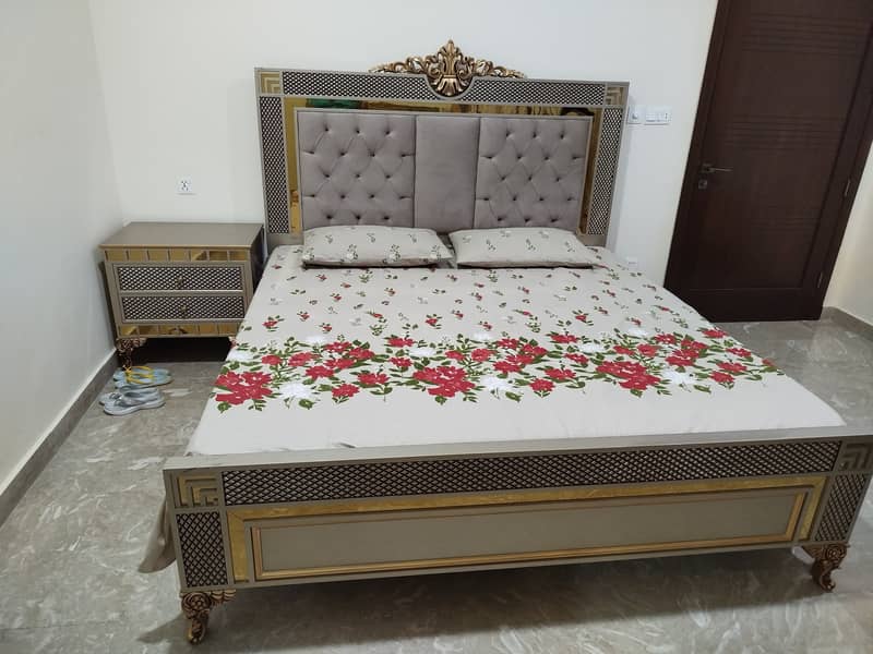 king size bed\double bed\wooden bed\Poshish bed\luxury bed/bed set 12