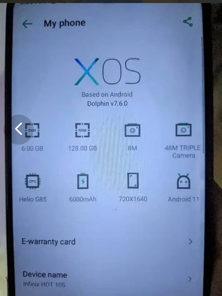 Infinix hot 10s 6 gb 128 GB 2