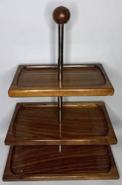 wooden  fruit stand in rectangular shape