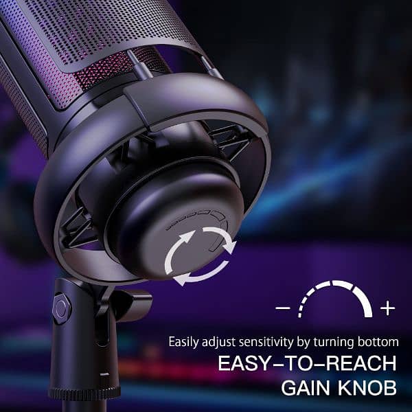 USB Microphone for PC,Computer Gaming Mic for PS4/ PS5/ Mac 3