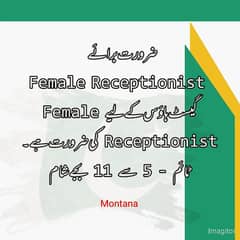 Female Receptionist required for Guests House