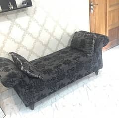 black and grey almost new 2 seater dewan