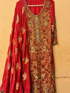 Heavy Embroided Formal Kurta and Gharara design.