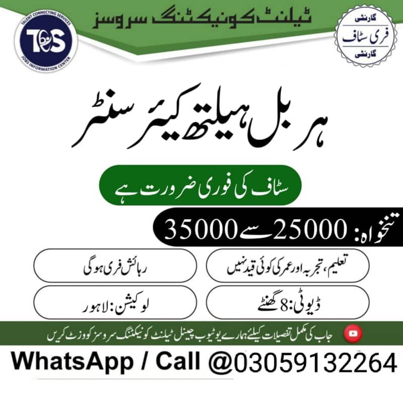 Male and females staff required for Office work 0