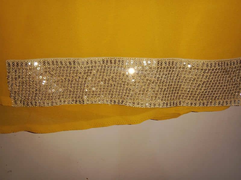 Yellow new unstitched Saree available 2