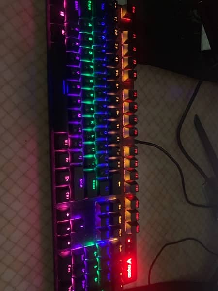 Rapoo V500 Pro Mechanical Keyboard 100% FULL RGB BLUE SWITCHES COMBO 0