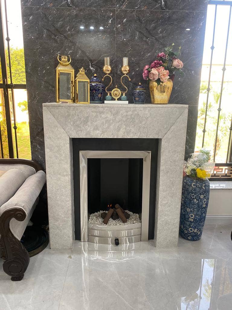 fire place / Marble fire place / fireplace /  steel copper fireplace 4