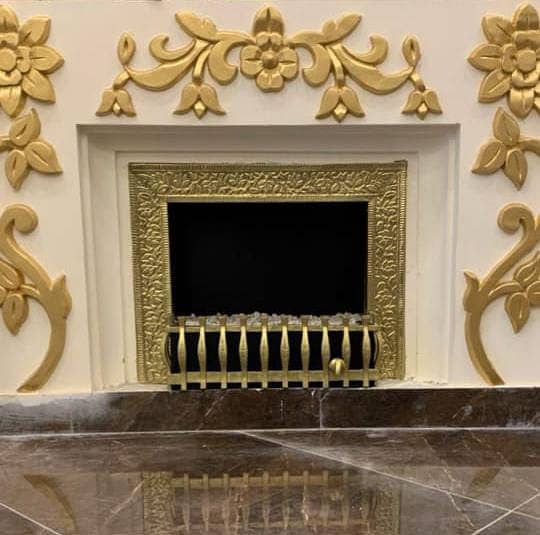 fire place / Marble fire place / fireplace /  steel copper fireplace 2