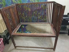 Pure Shisham wooden foldable bed