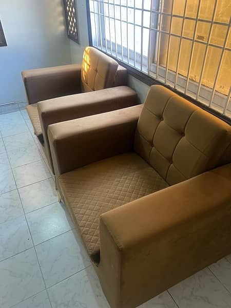 Brown sofa set 2