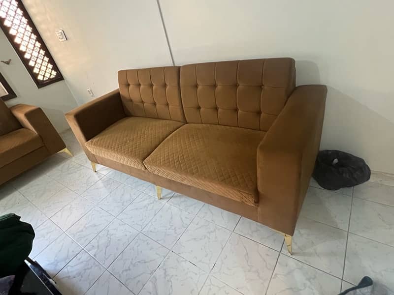 Brown sofa set 3