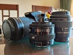 sony alpha a58 dslr camera 3 lens betr then canon dslr and nikon dslr