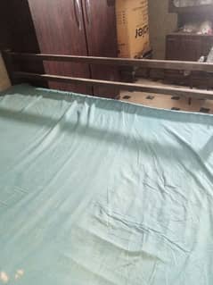 metal king size bed with metrees