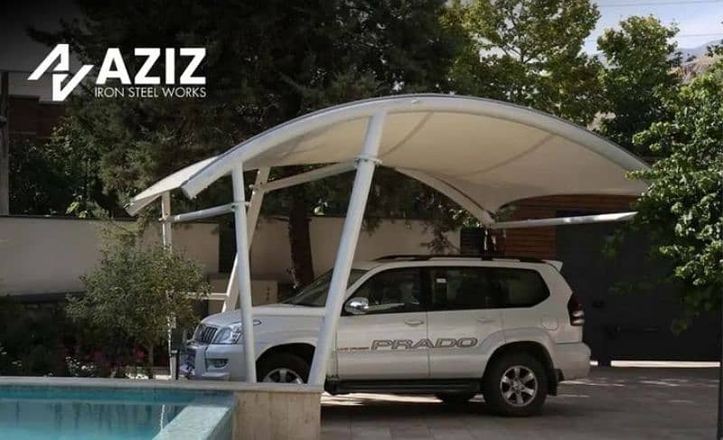 Heat Protection tensile fabric: car parking shade 0