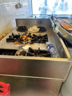 Restaurant stove with all setup