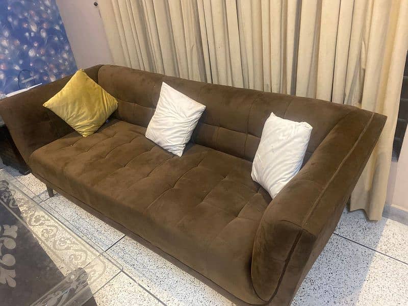 Coffee Brown Colour Sofa Set For Sell 1