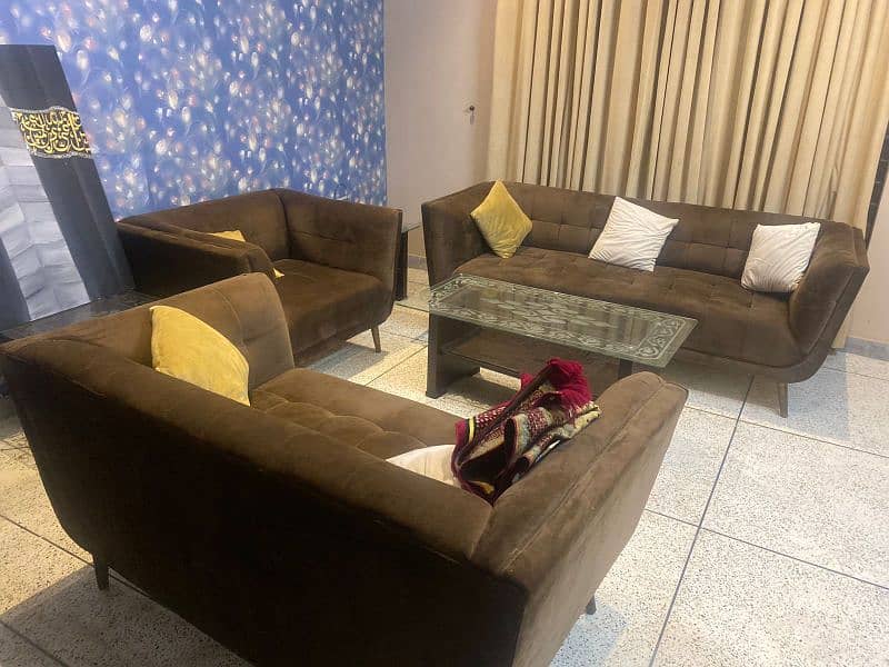 Coffee Brown Colour Sofa Set For Sell 2