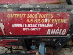 Anglo 2800 watts output 6.5 HP generator for sale in cheap price