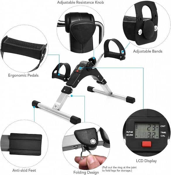 Digital Display Exercise Bike | Portable Gym Cycle 6