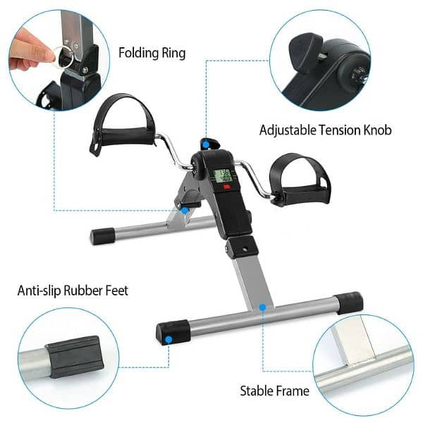 Digital Display Exercise Bike | Portable Gym Cycle 8