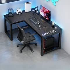 Gaming Desk, L-Shape Wooden Computer Desks, Solid wood study & office