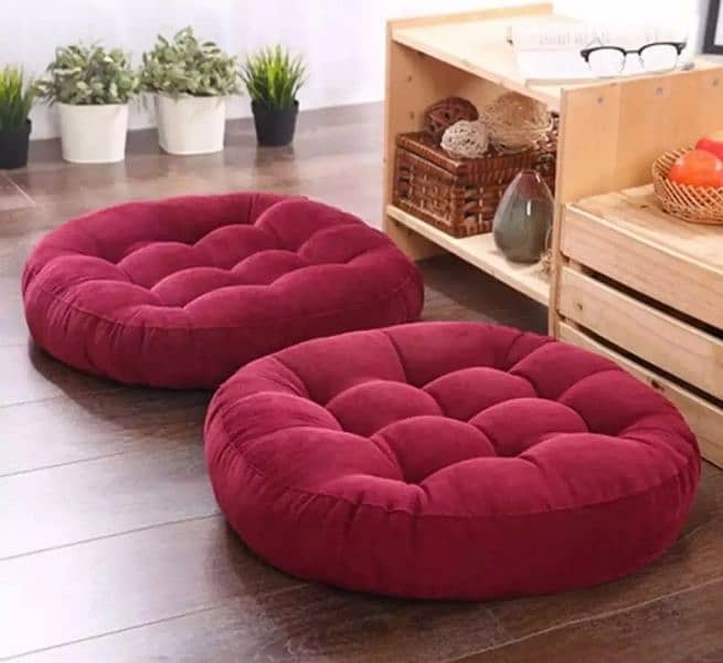 2 PCs velvet floor cushions | Floor Cushions Delivery Available 2