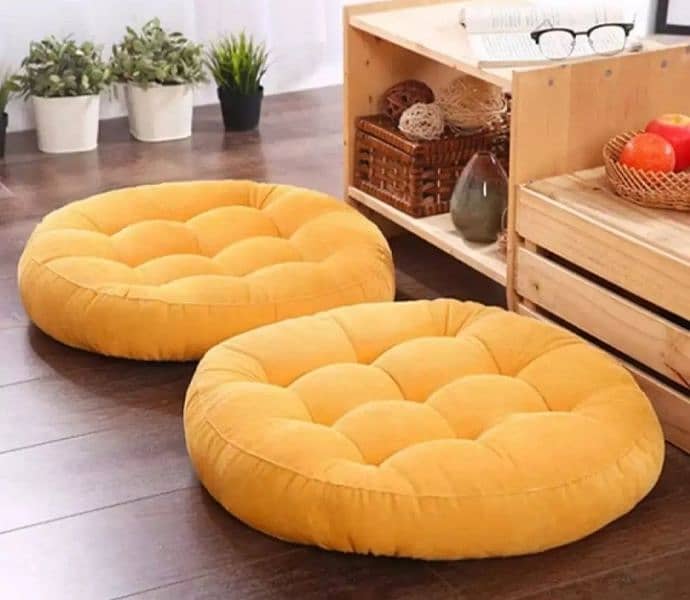 2 PCs velvet floor cushions | Floor Cushions Delivery Available 3