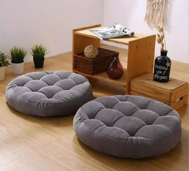 2 PCs velvet floor cushions | Floor Cushions Delivery Available 4