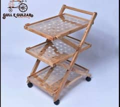 X model tea trolley beech wood