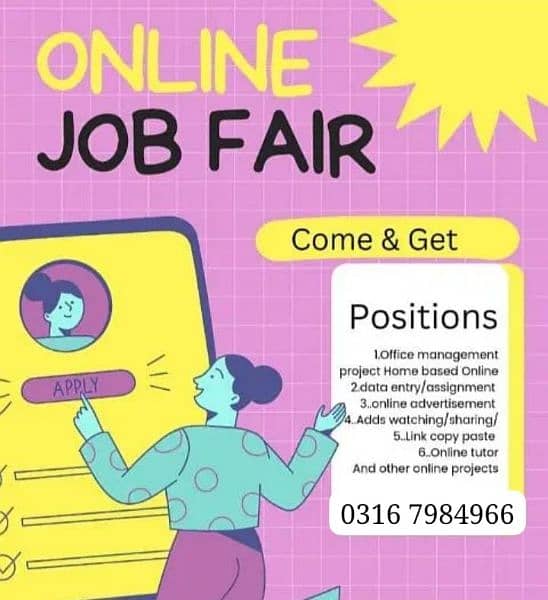 Online Job/Full-Time/Part Time/Home Base Job, Boys and Girls Apply No 0