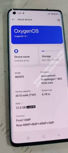 one plus 8pro 12/256  10/10 condition 8