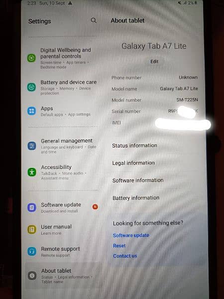 Samsung Galaxy Tab A7 lite PTA Approved 2