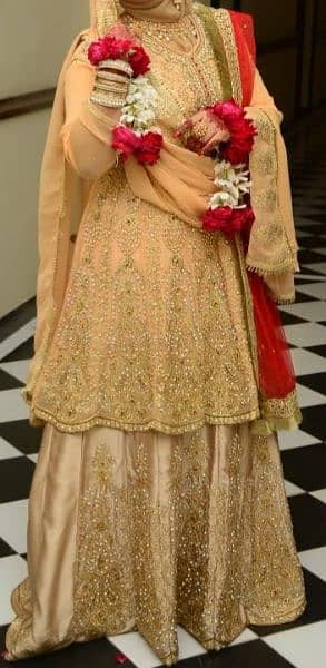 golden lehnga peplum new bridal heavy 4