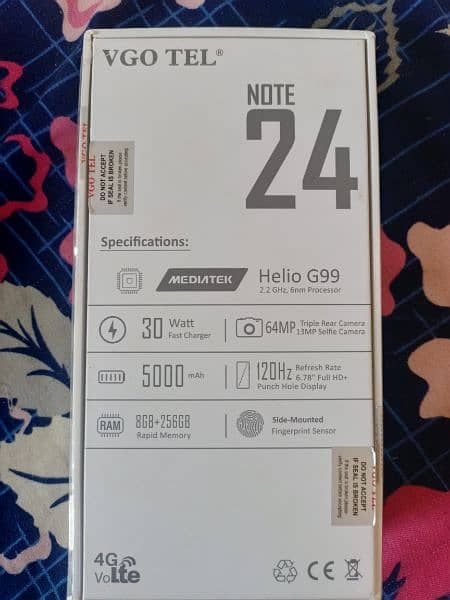 vgo tel note 24 8+8256 gb 6