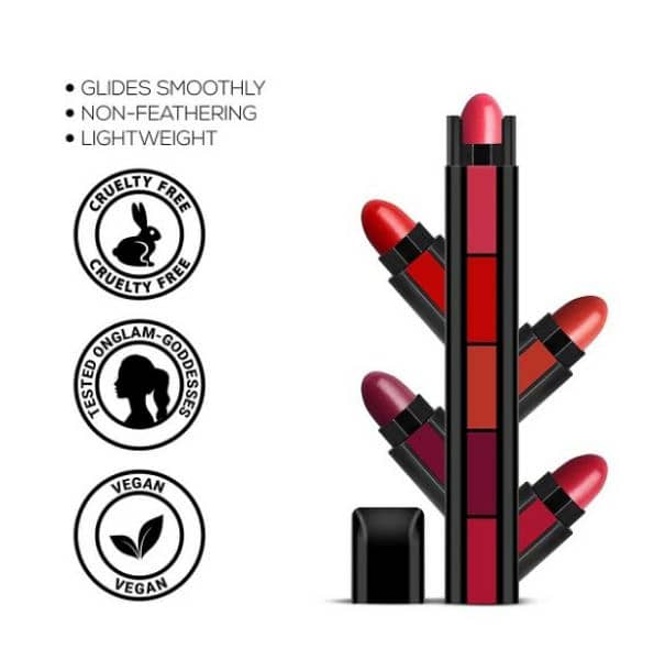 5 in 1 Lipstick Matte lipsticks Waterproof (New) 4