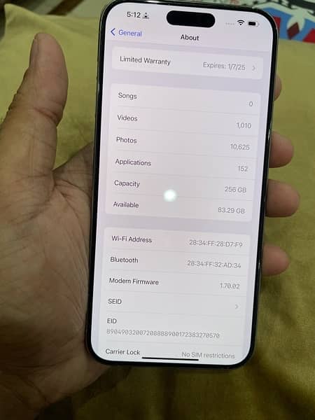 iPhone 15 Pro Max 256GB Natural Titanium 100% Battery Health 5