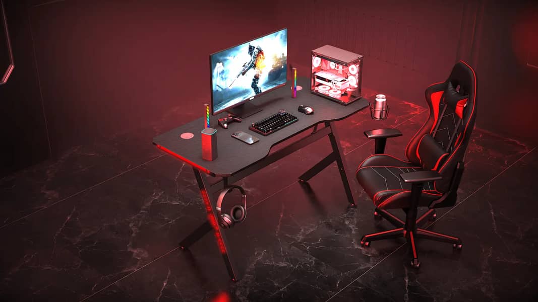 Gaming Desk, PC Gaming Table, Gaming Computer Desk, Workstation 4