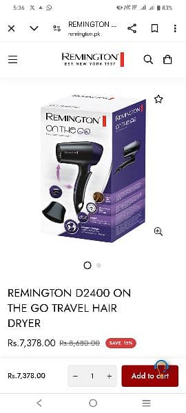 Remington hair dryer 2