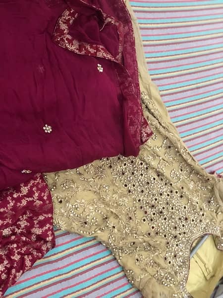 Nikkah dress / Engagement Dress / party wear kaam wala dress 4