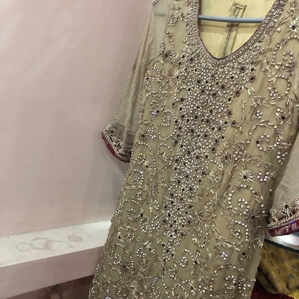 Nikkah dress / Engagement Dress / party wear kaam wala dress 6