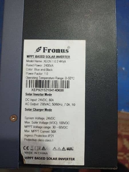 fronus inverter 2.5 10 out of 8 condition 4