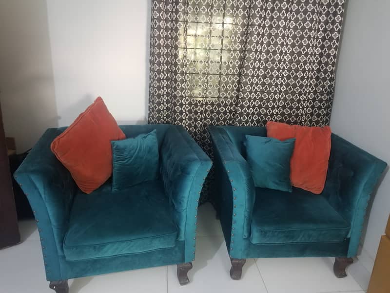 valvet 7 seater sofa set 0