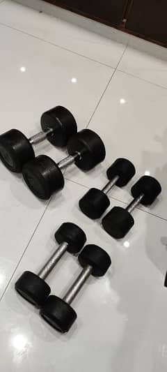 Dumbell 3 pairs 10 , 5 , 3 kgs