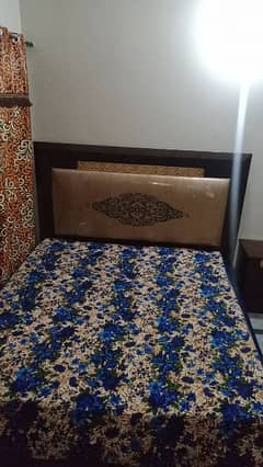 King Size Bed with Mattress, 2 Side Tables & Dressing Table