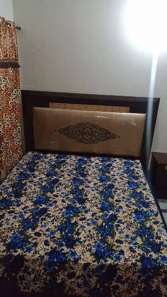 King Size Bed with Mattress, 2 Side Tables & Dressing Table 0