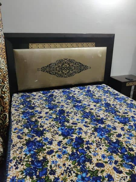 King Size Bed with Mattress, 2 Side Tables & Dressing Table 2