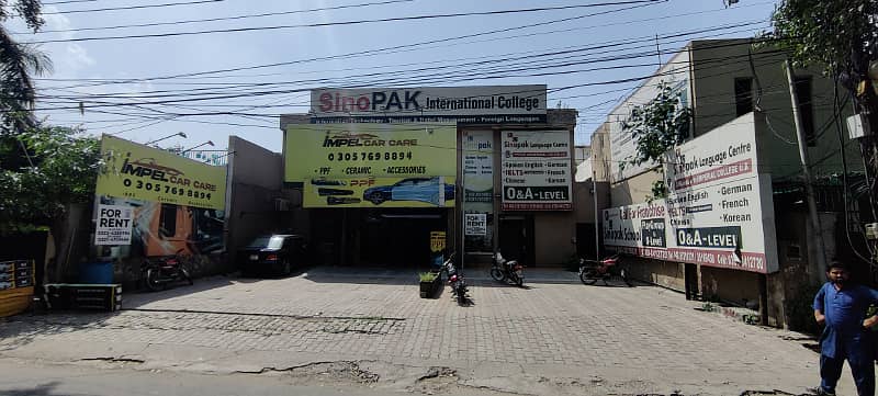 1 kanal building with parking on main faisal town road 5