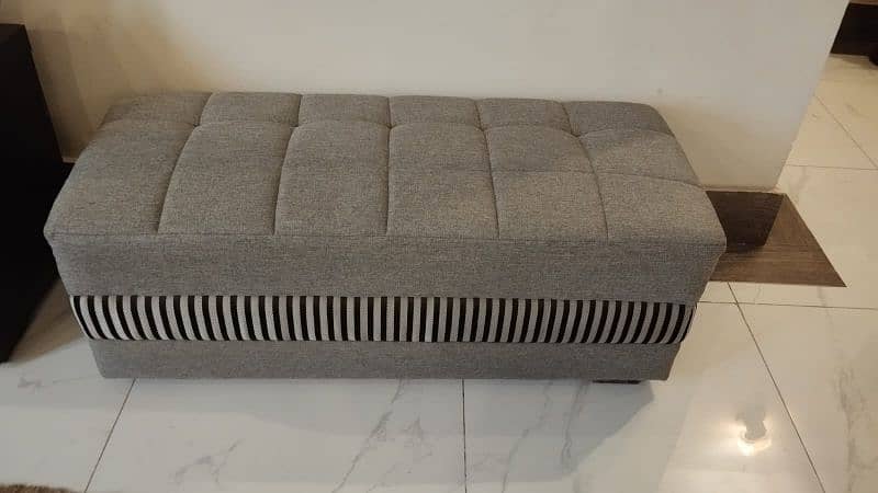 Grey L shaped Sofa with Center table 4