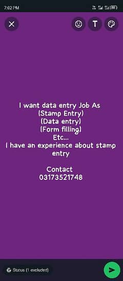 I want a data entry Job